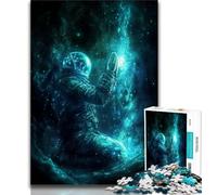 Puzzle da 1000 pezzi per adulti e ragazzi, astronauta seduto sulla luna, giochi divertenti per famiglie, attività divertenti a casa, regalo di compleanno, regali da viaggio (75x50cm)