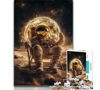 Puzzle da 1000 pezzi per adulti e ragazzi, Astronauta seduto sulla Luna, puzzle per adulti, apprendimento educativo, ideale come regalo per tutta la famiglia (dimensioni 38x26cm)