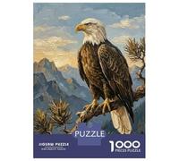 Puzzle Da 1000 Pezzi Per Adulti E Ragazzi Bald Eagle Perched on A Branch Puzzle Gioco Per Famiglie Sfida Difficile Difficile E Sfida 52x38cm/1000pcs