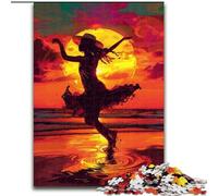Puzzle da 1000 pezzi per adulti e ragazzi, ballerina al tramonto, giocattoli educativi per l'apprendimento, giochi per famiglie, regali e compleanni unici (dimensioni 50x75cm)