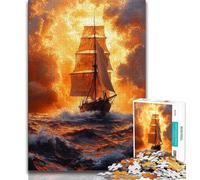 Puzzle da 1000 pezzi per adulti e ragazzi barca a vela dipinto a olio 1000 pezzi per adulti giochi educativi decorazione per la casa regalo di compleanno regali arte murale 75x50cm