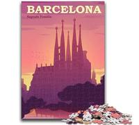 Puzzle da 1000 pezzi per adulti e ragazzi Barcellona, design vivace e unico, esperienza di gioco rilassante e stimolante (dimensioni 38x26cm)