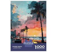 Puzzle Da 1000 Pezzi Per Adulti E Ragazzi Beachside Sunset Drive Puzzle Giochi Divertenti Sfida Difficile Interazione Genitore-figlio 52x38cm/1000pcs