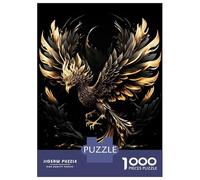 Puzzle Da 1000 Pezzi Per Adulti E Ragazzi Black Gold Phoenix Puzzle Per Adulti Gioco Per Famiglie Decorazione Per La Casa Compleanno E Regali Unici 38x26cm/1000pcs