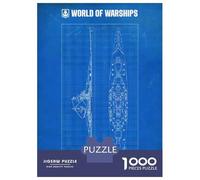 Puzzle Da 1000 Pezzi Per Adulti E Ragazzi Blueprint Warship Design Puzzle Per Adulti Gioco Pratico Un'opera D'arte Ideale Come Regalo 38x26cm/1000pcs