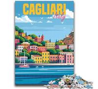 Puzzle da 1000 pezzi per adulti e ragazzi Cagliari Italia (C) 1000 pezzi per adulti, gioco stimolante, ideale come regalo per tutta la famiglia (50x75cm)
