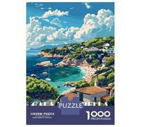 Puzzle Da 1000 Pezzi Per Adulti E Ragazzi Cala Macarella, Spain Travel Poster Puzzle Gioco Per Famiglie Sfida Difficile Difficile E Sfida 38x26cm/1000pcs