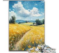 Puzzle da 1000 pezzi per adulti e ragazzi "Campi di riso dorati" per bambini dai 14 anni in su, gioco pratico, regalo di Natale (dimensioni 50x75cm)