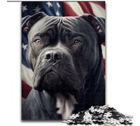 Puzzle da 1000 pezzi per adulti e ragazzi Cane Corso America USA, adatto a persone dai 14 anni in su Difficile da completare ma divertente e spiritoso Ottimo regalo dimensioni 26x38cm