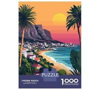Puzzle Da 1000 Pezzi Per Adulti E Ragazzi Cape Town Sunset Puzzle Giochi Divertenti Sfida Difficile Interazione Genitore-figlio 70x50cm/1000pcs
