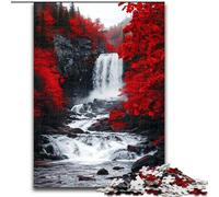 Puzzle da 1000 pezzi per adulti e ragazzi, Cascata autunnale, adatto a persone dai 14 anni in su Difficile da completare ma divertente e spiritoso Ottimo regalo dimensioni 26x38cm