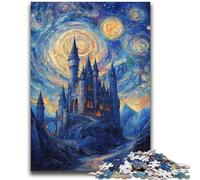 Puzzle da 1000 pezzi per adulti e ragazzi Castello sotto le stelle per bambini dai 14 anni in su Interessanti regali antistress per amici e familiari 50x75cm