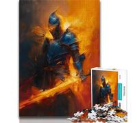 Puzzle da 1000 pezzi per adulti e ragazzi, cavaliere medievale maestoso, antistress, per trascorrere il tempo libero, lista dei desideri con Babbo Natale (75x50cm)