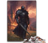 Puzzle da 1000 pezzi per adulti e ragazzi, cavaliere medievale possente, 1000 pezzi per adulti, antistress, per ammazzare il tempo in casa, lista dei desideri con Babbo Natale (50x75cm)