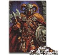 Puzzle da 1000 pezzi per adulti e ragazzi, cavaliere vichingo, 1000 pezzi per adulti, antistress, per ammazzare il tempo, lista dei desideri con Babbo Natale (26x38cm)