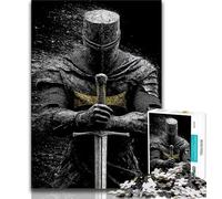 Puzzle da 1000 pezzi per adulti e ragazzi, cavalieri medievali, aiuta il cervello a esercitare i giocattoli avvincenti per coltivare la pazienza, decorazione da parete, 75x50cm