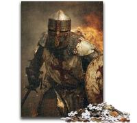 Puzzle da 1000 pezzi per adulti e ragazzi, Cavalieri Templari, 1000 pezzi per adulti, antistress, per ammazzare il tempo, lista dei desideri con Babbo Natale (75x50cm)