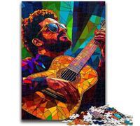 Puzzle da 1000 pezzi per adulti e ragazzi che suonano la chitarra, per età pari o superiore a 14 anni, bellissimo gioco di design, bellissimo gioco di design, ottimo regalo, 50x75cm