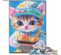 Puzzle da 1000 pezzi per adulti e ragazzi Chef Cat, adatto a persone dai 14 anni in su Difficile da completare ma divertente e spiritoso Ottimo regalo dimensioni 26x38cm