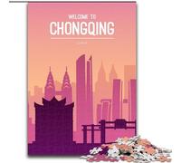 Puzzle da 1000 pezzi per adulti e ragazzi, Chongqing, Cina, giocattoli, giochi educativi, antistress, migliorano l'amore tra coppie, 50x75cm