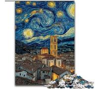 Puzzle da 1000 pezzi per adulti e ragazzi, cielo notturno, città, paesaggio urbano, per età dai 14 anni in su, arredamento per la casa come regalo per tutta la famiglia e gli amici dimensioni 50x75cm
