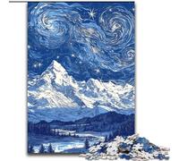 Puzzle da 1000 pezzi per adulti e ragazzi, cielo notturno di Van Gogh, per bambini dai 14 anni in su, ideale come regalo per tutta la famiglia e gli amici (dimensioni 50x75cm)