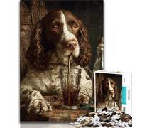 Puzzle da 1000 pezzi per adulti e ragazzi, Cocker Spaniel, con poster abbinato e scheda di curiosità per bambini dai 14 anni in su (dimensioni 75x50cm)