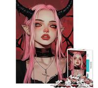 Puzzle da 1000 pezzi per adulti e ragazzi con demonessa e succube Gioco divertente corsa a tempo ideale come regalo (dimensioni 50x75cm)
