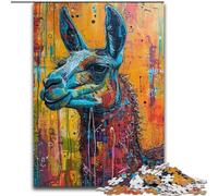 Puzzle da 1000 pezzi per adulti e ragazzi con graffiti di alpaca, per bambini dai 14 anni in su, ideale come regalo per tutta la famiglia e gli amici (dimensioni 50x75cm)