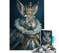 Puzzle da 1000 pezzi per adulti e ragazzi con il re coniglio Gioco divertente per adulti corsa a tempo Ideale come regalo (dimensioni 50x75cm)