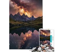 Puzzle da 1000 pezzi per adulti e ragazzi con il riflesso della Via Lattea Attività divertenti da fare in casa decorazione artistica giochi per famiglie dai 14 anni in su (38x52cm)