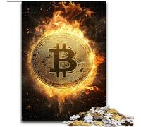 Puzzle da 1000 pezzi per adulti e ragazzi con logo Bitcoin, adatto a persone dai 14 anni in su Difficile da completare ma divertente e spiritoso Ottimo regalo dimensioni 50x75cm