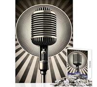 Puzzle da 1000 pezzi per adulti e ragazzi con ritmo retrò e tema musicale gioco educativo Un'opera d'arte antistress Ogni pezzo è unico - (50x75cm)