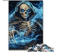 Puzzle da 1000 pezzi per adulti e ragazzi con scheletro morte, sfida di intelligenza cerebrale, giocattoli coinvolgenti, regalo di compleanno, regali, arte da parete 50 x 75 cm