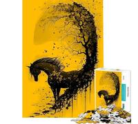 Puzzle da 1000 pezzi per adulti e ragazzi con tema cavalli selvaggi libertà e natura Gioco fai-da-te analisi e logica stimolante e divertente ideale come regalo (50x75cm)