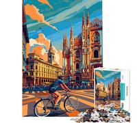 Puzzle da 1000 pezzi per adulti e ragazzi con tema ciclismo a Milano Puzzle divertenti per adulti corsa a tempo Ideale come regalo (dimensioni 50x75cm)