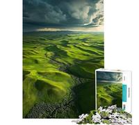 Puzzle da 1000 pezzi per adulti e ragazzi con tema Mongolia prateria e nuvole Gioco divertente per adulti ideale come regalo (dimensioni 38x26cm)