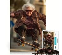 Puzzle da 1000 pezzi per adulti e ragazzi con tema skateboard, ideale per stimolare la creatività, alleviare lo stress e creare immagini nitide, perfetto come regalo per le vacanze (50x75cm)