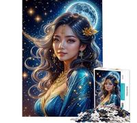 Puzzle da 1000 pezzi per adulti e ragazzi con una bellissima principessa Gioco per famiglie decorazione da parete compleanno e Natale (dimensioni 50x75cm)