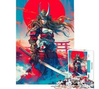 Puzzle da 1000 pezzi per adulti e ragazzi con un'antica eroina samurai Gioco per famiglie difficile ideale come regalo (dimensioni 38x52cm)
