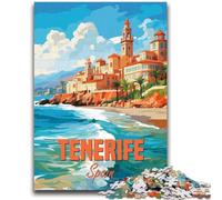 Puzzle da 1000 pezzi per adulti e ragazzi, Costa di Tenerife, Spagna, per bambini dai 14 anni in su, gioco impossibile, regalo di Natale e compleanno (dimensioni 38x26cm)
