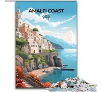 Puzzle da 1000 pezzi per adulti e ragazzi Costiera Amalfitana Italia, giocattoli, giochi educativi, antistress, fantastici regali e giocattoli 50x75cm