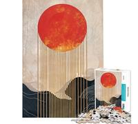 Puzzle da 1000 pezzi per adulti e ragazzi Crimson Sun Fusion giocattolo per ragazzi decorazione da parete migliora la memoria difficile e stimolante (dimensioni 38x26cm)