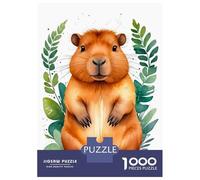 Puzzle Da 1000 Pezzi Per Adulti E Ragazzi Cute Capybara Watercolor Puzzle Gioco Per Famiglie Sfida Difficile Difficile E Sfida 52x38cm/1000pcs