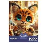 Puzzle Da 1000 Pezzi Per Adulti E Ragazzi Cute Cat Eating Ramen Puzzle Per Adulti Giochi Rilassanti Decorazione Per La Casa Regali Unici Per Compleanno E Natale 70x50cm/1000pcs