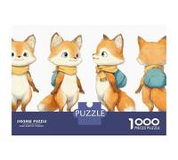 Puzzle Da 1000 Pezzi Per Adulti E Ragazzi Cute Fox Backpacks for Kids Puzzle Per Adulti Giochi Rilassanti Decorazione Per La Casa Regali Unici Per Compleanno E Natale 38x26cm/1000pcs