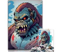 Puzzle da 1000 pezzi per adulti e ragazzi cyborg blu puzzle da 1000 pezzi per ammazzare il tempo durante le vacanze con pezzi completamente interconnessi e di forma casuale 75x50cm