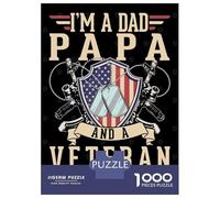 Puzzle Da 1000 Pezzi Per Adulti E Ragazzi Dad Papa US Veteran Puzzle Per Adulti Gioco Pratico Un'opera D'arte Ideale Come Regalo 70x50cm/1000pcs