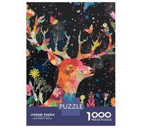 Puzzle Da 1000 Pezzi Per Adulti E Ragazzi Deer Abstract Puzzle Per Adulti Giochi Rilassanti Decorazione Per La Casa Regali Unici Per Compleanno E Natale 70x50cm/1000pcs