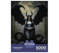 Puzzle Da 1000 Pezzi Per Adulti E Ragazzi Demonic Lilith, Dark Angel with Dragon Wings Puzzle Per Adulti Giochi Rilassanti Decorazione Per La Casa Regali Unici Per Compleanno E Natale 38x26cm/1000pcs